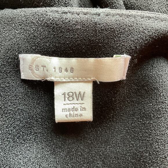 Cato Est. 1946 Black Long Sleeve Belted Mid Length Dress Plus 18W - Picture 4 of 6